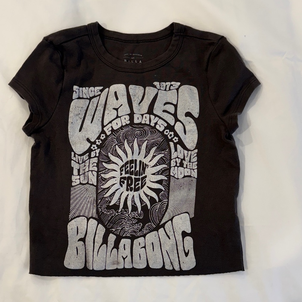 Billabong Black Tee with White Graphic